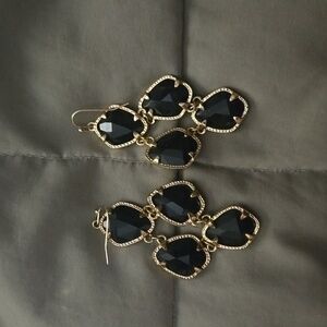 Black and gold earrings